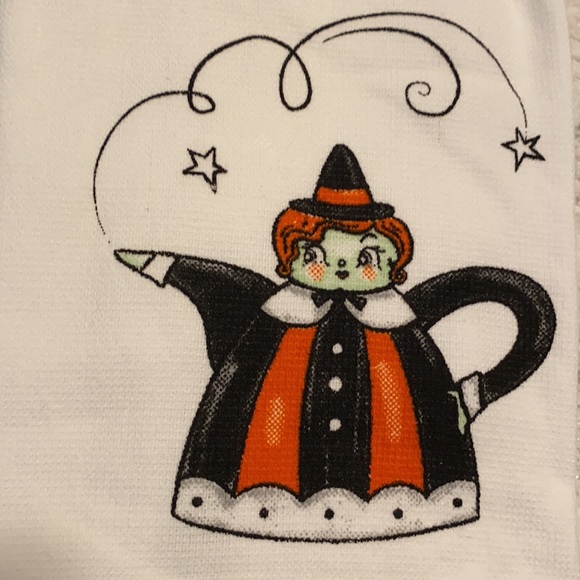 🎪Carnival Cottage Witch Tea Kettle & Stars Towels - Picture 5 of 6